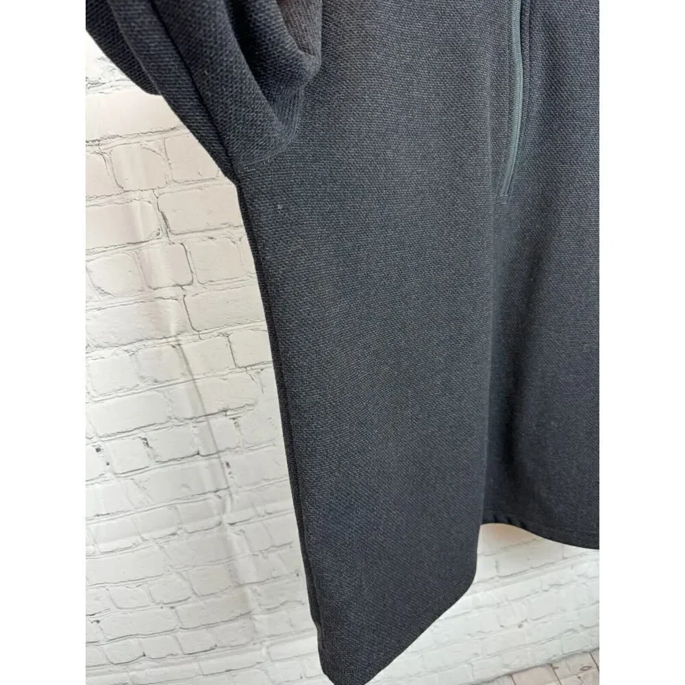 THE NORTH FACE dark gray graphite knit fleece zip mens sweater pullover XL NWOT